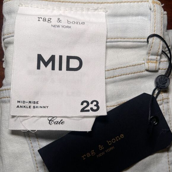 Rag & Bone Jeans Size 23 Mid Rise Skinny Light Wash Ditch Plains 25” Inseam NWT - Picture 4 of 5